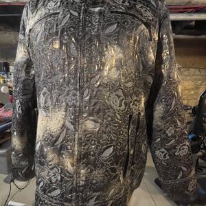 Chico's size 3 brocade spring fall jacket like New